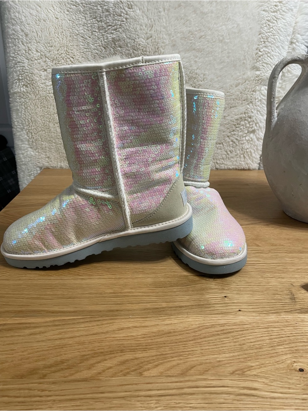 UGG Women’s Bridal I Do Sequin White boots